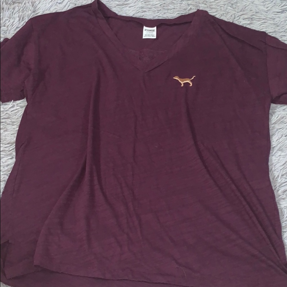 Victoria’s Secret (pink) purple vneck tee